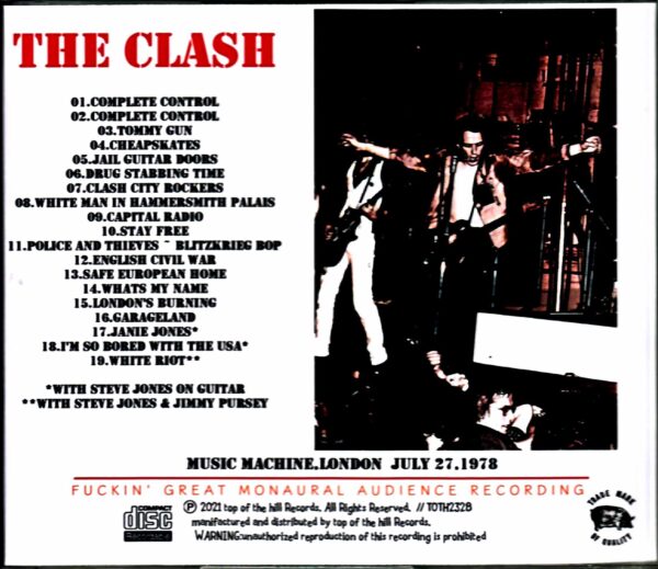Clash/London,UK 7.27.1978 Complete - Image 2