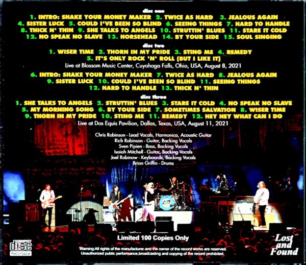 Black Crowes/OH,USA 2021 & more Complete - Image 2