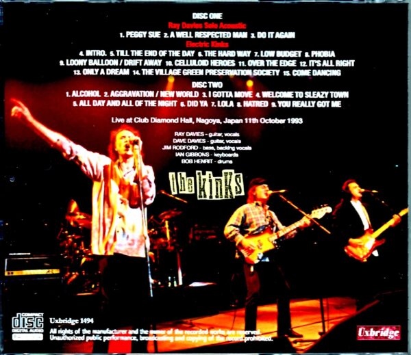 Kinks/Aichi,Japan 1993 DAT Master - Image 2