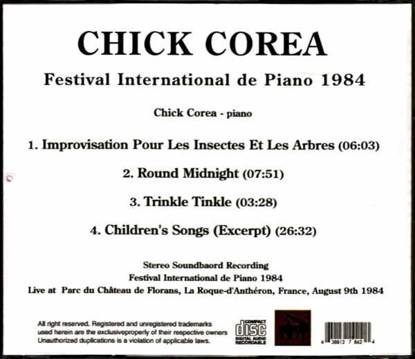 Chick Corea/France 1984 - Image 3