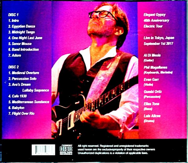 Al Di Meola/Tokyo,Japan 2017 Complete - Image 2