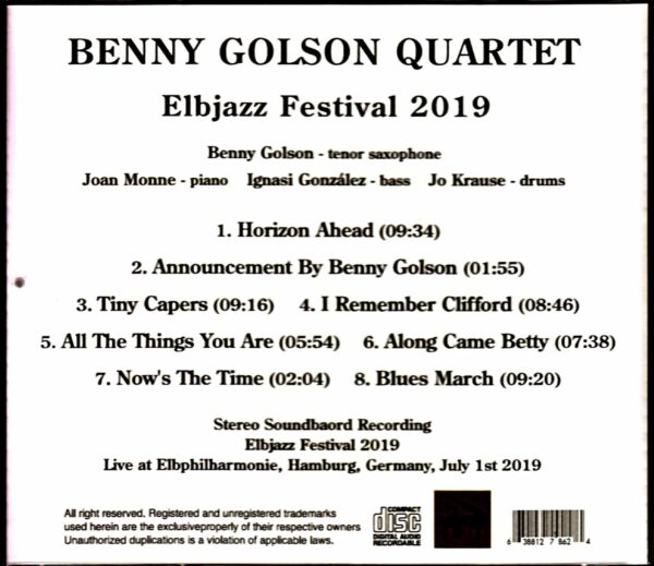 Benny Golson Quartet/Germany 2019 - Image 2