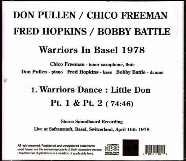 Chico Freeman Don Pullen Fred Hopkins Bobby Battle/Switzerland 1978 - Image 3