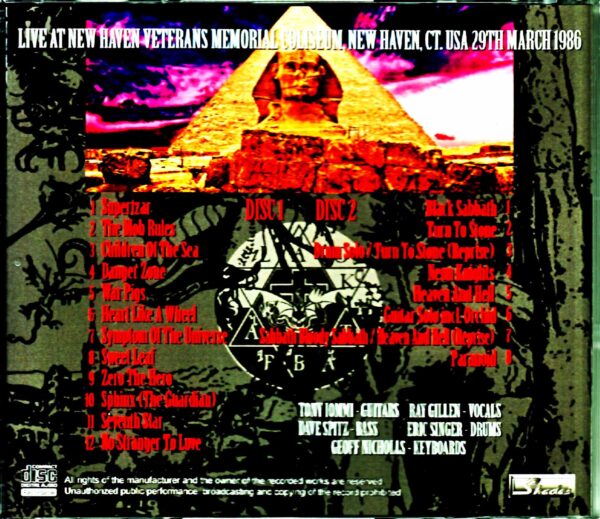 Black Sabbath/CT, USA 1986 Complete - Image 2