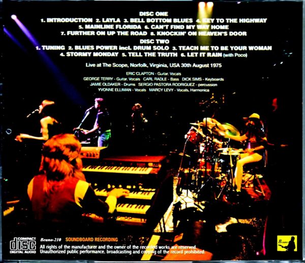 Eric Clapton/VA,USA 1975 Upgrade - Image 2