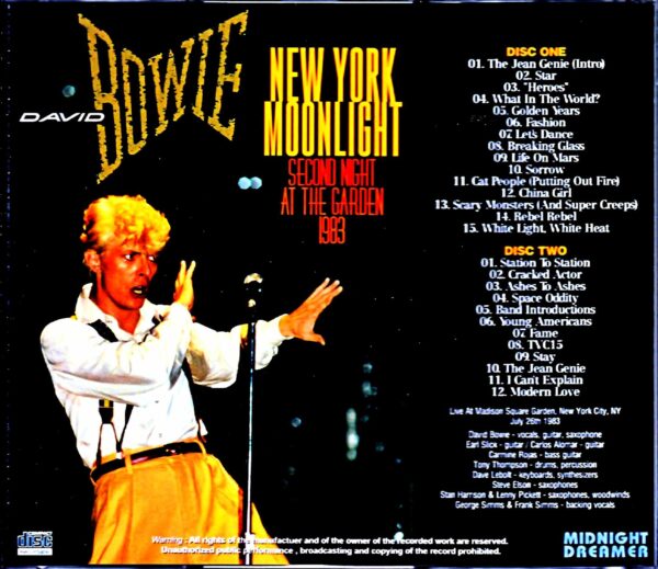 David Bowie/NY,USA 7.26.1983 - Image 2
