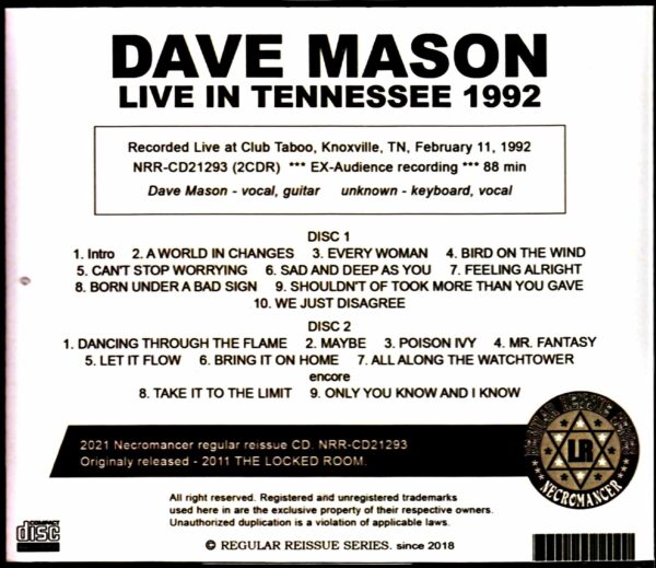 Dave Mason/TN,USA 1992 - Image 2