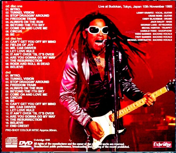 Lenny Kravitz/Tokyo,Japan 11.10.1995 S & V - Image 2