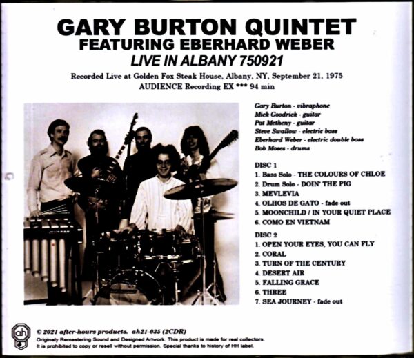 Gary Burton Quintet Pat Metheny/NY,USA 1975 - Image 2