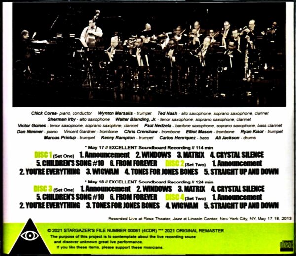 Chick Corea Wynton Marsalis and the Jalc Orchestra/NY,USA 2013 2Days - Image 3