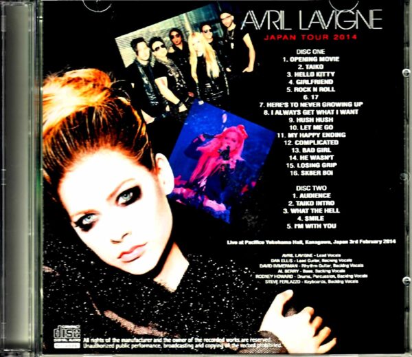 Avril Lavigne/Kanagawa,Japan 2014 Complete - Image 2
