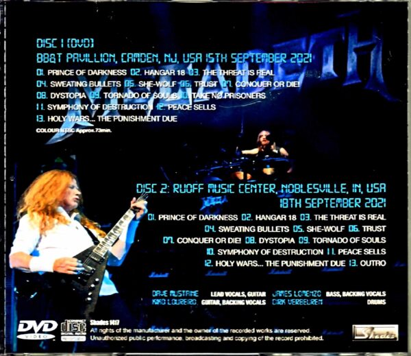 Megadeth/IN,USA 2021 & more - Image 2