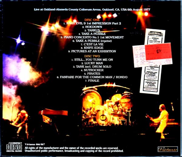 EL & P Emerson,Lake & Palmer/CA,USA 8.6.1977 - Image 2