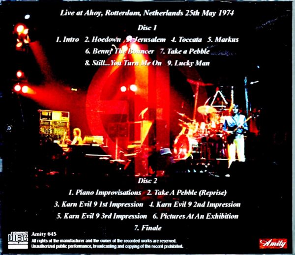 EL & P Emerson,Lake & Palmer/Netherlands 1974 - Image 2