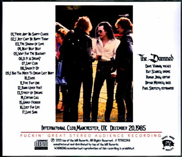 Damned/England,UK 12.20.1985 - Image 2