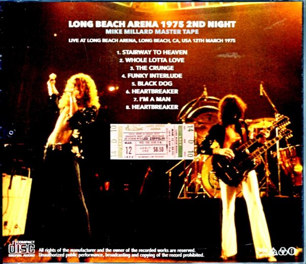 Led Zeppelin/CA,USA 3.12.1975 Mike Millard Master Tapes - Image 2