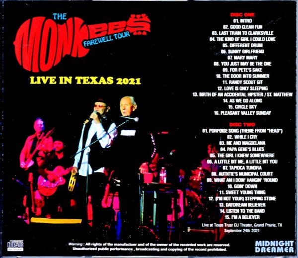 Monkees/TX,USA 2021 Complete - Image 2
