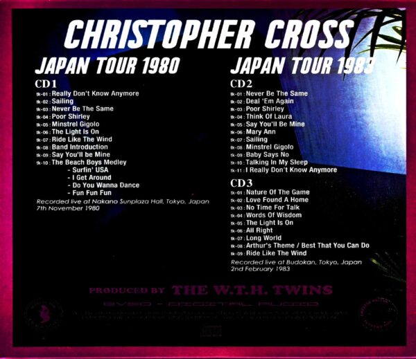 Christopher Cross/Tokyo,Japan 1980 & more Upgrade - Image 2