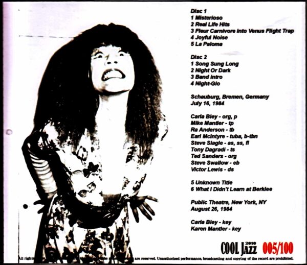 Carla Bley Band/Germany 1984 Complete & more - Image 2