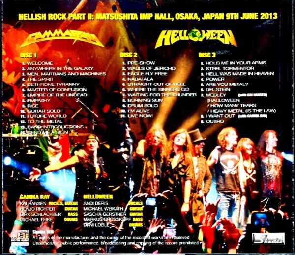 Helloween Gamma Ray/Osaka,Japan 2013 Complete - Image 2