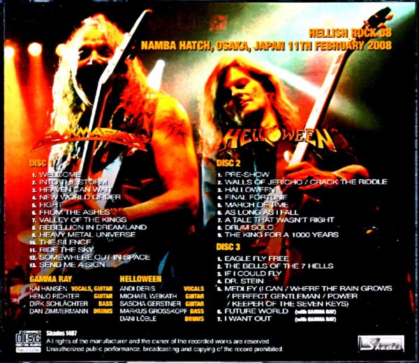 Helloween Gamma Ray/Osaka,Japan 2008 Complete - Image 2