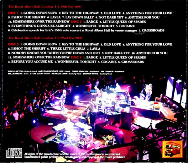 Eric Clapton/London,UK 2009 2Days DAT Master Complete - Image 2