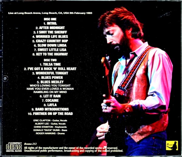 Eric Clapton/CA,USA 2.9.1983 Complete - Image 2