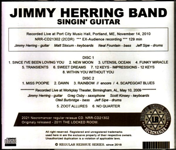 Jimmy Herring Band/AL, USA 2009 & more - Image 2