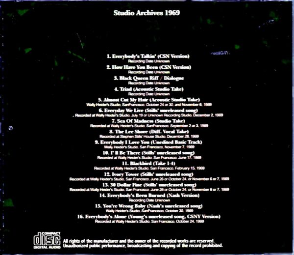 Crosby,Stills,Nash & Young/Studio Outtakes recorded in 1969 - Image 2