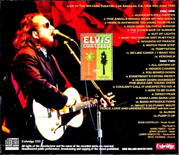 Elvis Costello and the Rude 5/CA,USA 1991 Mike Millard Master Tapes - Image 2