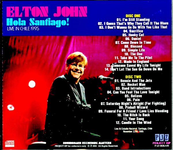 Elton John/Chile 1995 Complete - Image 2
