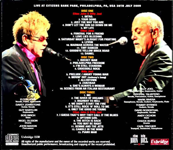 Billy Joel Elton John/PA,USA 7.30.2009 - Image 2