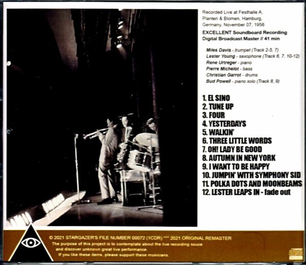 Miles Davis Lester Young,Bud Powell Miles Davis Lester Young Bud Powell/Germany 1956 Remastered - Image 2
