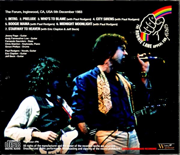 Jimmy Page Eric Clapton,Jeff Beck,Paul Rodgers Jimmy Page/CA,USA 12.5.1983 - Image 2