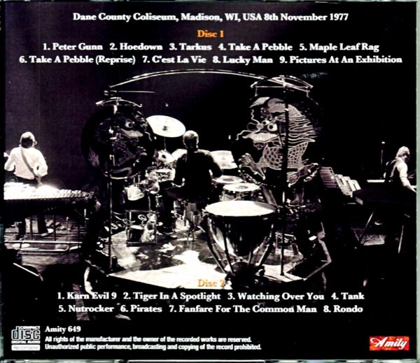 EL & P Emerson,Lake & Palmer Emerson Lake & Palmer/WI,USA 1977 - Image 2