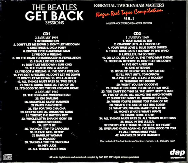 Beatles The Beatles/Get Back Rooftop Concert Get Back Session Nagra Reel Tapes Compilation Vol.1 - Image 2