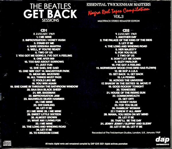 Beatles/Get Back Rooftop Concert Get Back Session Nagra Reel Tapes Compilation Vol.3 - Image 2