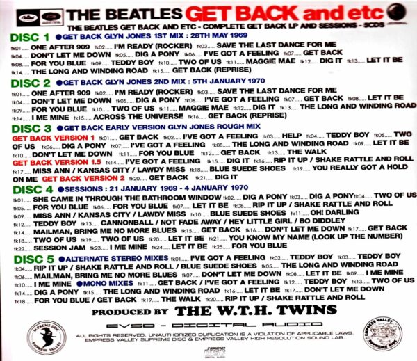 Beatles The Beatles/Get Back Final Chapter Complete Get Back LP and Sessions - Image 2