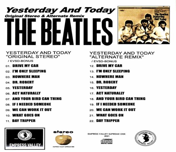 Beatles/Yesterday and Today Original Stereo & Alternate Remix - Image 2