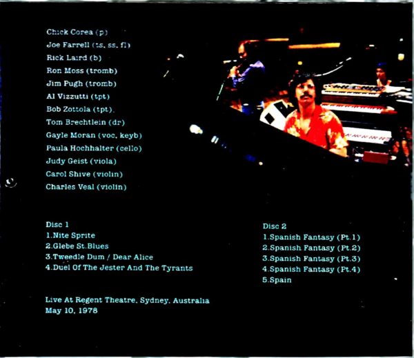 Chick Corea Band Joe Farrell Chick Corea Joe Farrell/Australia 1978 - Image 2