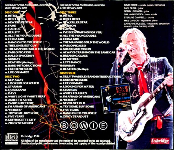 David Bowie/Australia 2004 2Days - Image 2