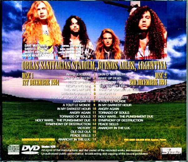 Megadeth/Argentina 1994 2Days S & V - Image 2