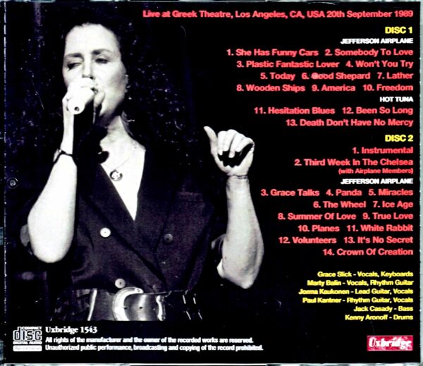 Jefferson Airplane Hot Tune/CA,USA 1989 - Image 2