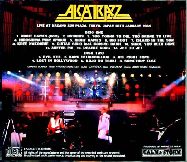 Alcatrazz/Tokyo,Japan 1.28.1984 - Image 2