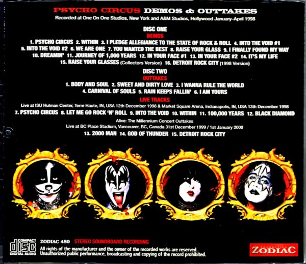 Kiss Psycho Circus Demos & Outtakes - Image 2
