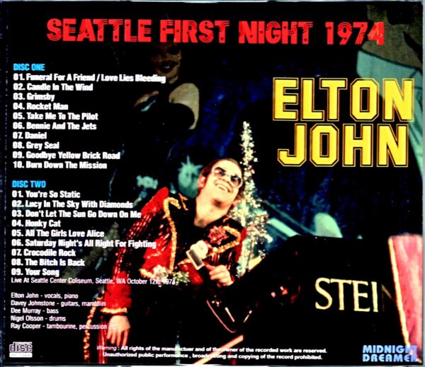 Elton John/WA,USA 10.12.1974 - Image 2