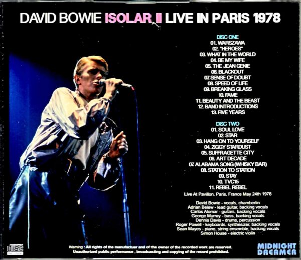 David Bowie/France 1978 Complete - Image 2