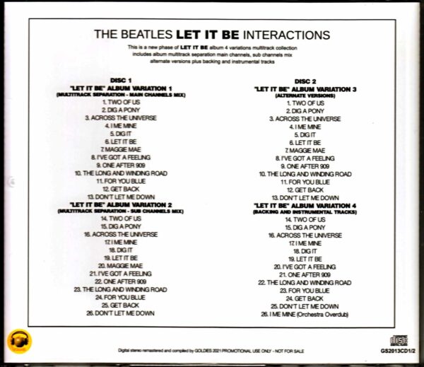 Beatles Let it Be Interactions 4Variations Multitrack Album Collection - Image 2