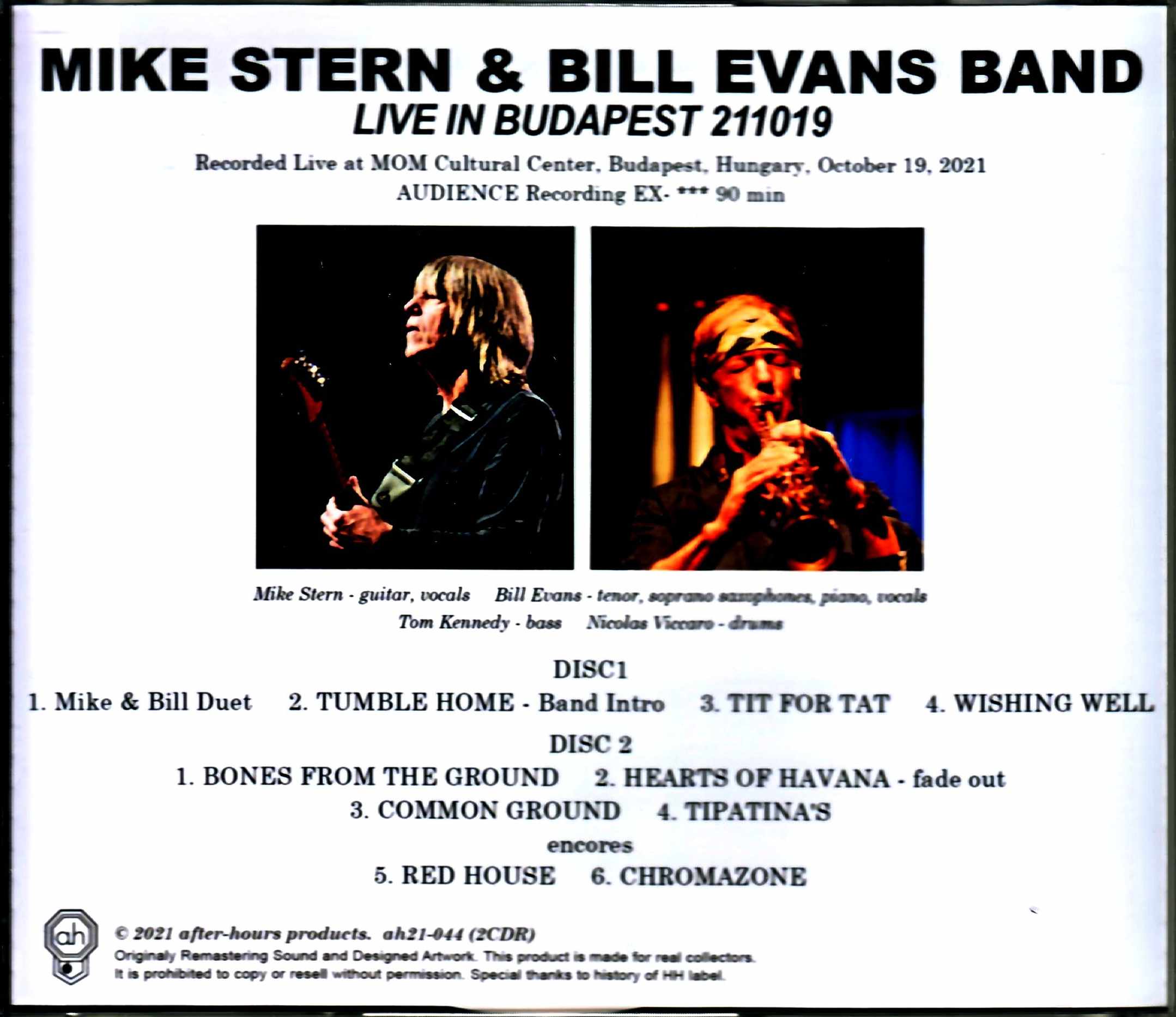 Mike Stern Bill Evans Band Mike Stern Bill Evans/Hungary 2021 - Image 2