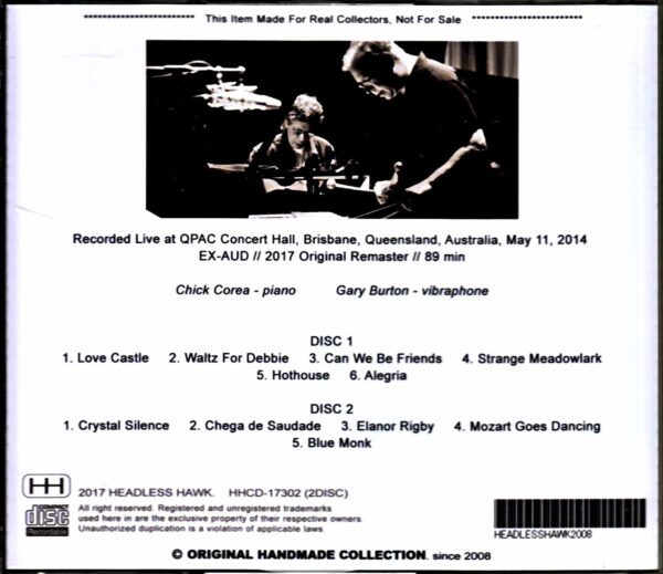 Chick Corea Gary Burton Chick Corea Gary Burton/Australia 2014 Complete - Image 2